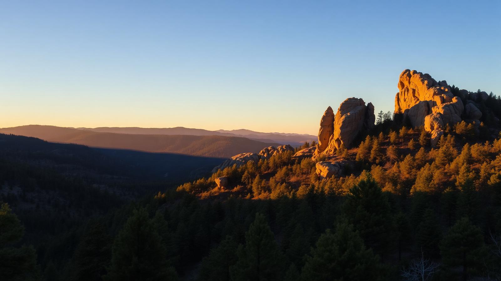 Black Hills of South Dakota at sunrise